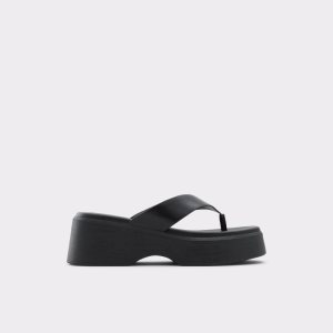 Sandalias Aldo Delphy Tanga Wedge Sandal - Flatform Negras | 6327549-VD