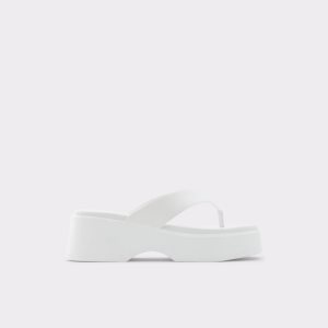 Sandalias Aldo Delphy Tanga Wedge Sandal - Flatform Blancas | 8097423-YI