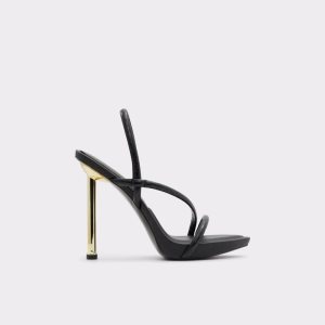 Sandalias Aldo Dorah Sling Back Tacón Sandal Negras | 9273541-TV
