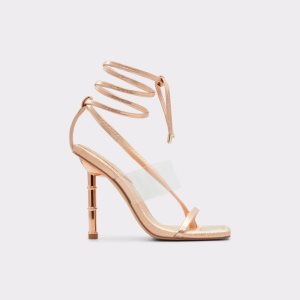Sandalias Aldo Elektra Tiras Tacón Sandal Rosas Doradas | 2518930-OF