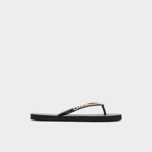 Sandalias Aldo Enaldar Planos Sandal Negras Doradas Multicolor | 6150378-OZ