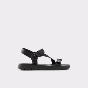 Sandalias Aldo Eoweniel Tiras Planos Sandal Negras | 9870536-BT