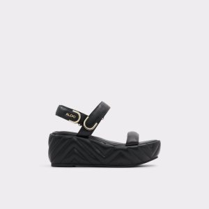 Sandalias Aldo Eroellan Wedge Sandal - Negras | 7863054-TQ