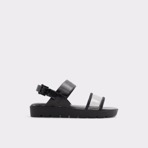 Sandalias Aldo Hailey Planos Sandal - Lug Sole Negras | 0172689-WF