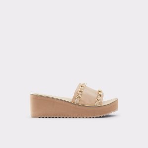 Sandalias Aldo Kaerratlan Chanclas Sandal - Wedge Beige | 8950413-CP