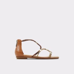 Sandalias Aldo Oceriwenflex Tiras Planos Sandal Marrones Multicolor | 1247360-SG