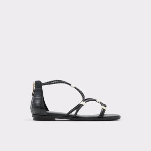 Sandalias Aldo Oceriwenflex Tiras Planos Sandal Negras | 1475208-FM