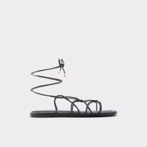 Sandalias Aldo Posey Tiras Planos Sandal Negras | 4506371-GT