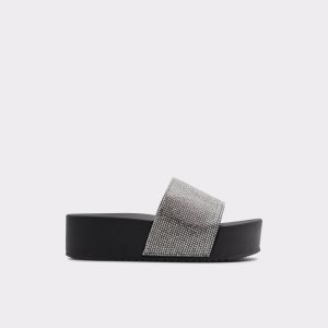 Sandalias Aldo Retrograde Flip Flops Negras Plateadas Multicolor | 8597043-XF