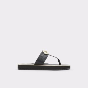 Sandalias Aldo Searene Flip Flop Negras | 4915207-ZX