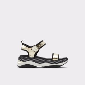 Sandalias Aldo Talenagyn Wedge Sandal Negras Doradas Multicolor | 5609374-MX