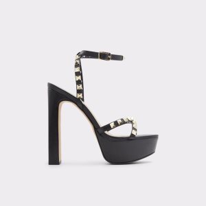 Zapatos Plataforma Aldo Geegully Correa Tacón Sandal - Plateforme Negras | 7038219-JH