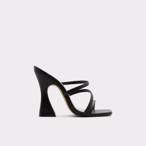 Zapatos Tacon Bloque Aldo Hugar Tacón Mule Negras | 9712064-HD