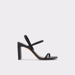 Zapatos Tacon Bloque Aldo Okurr Tiras Tacón Sandal Negras | 1645829-PF
