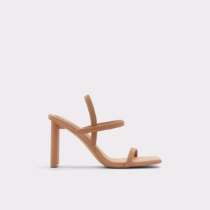 Zapatos Tacon Bloque Aldo Okurra Tiras Tacón Sandal Beige | 2861403-FD