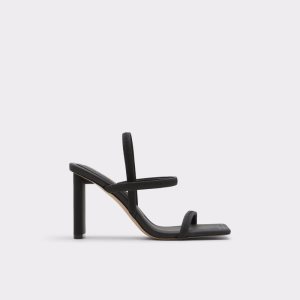 Zapatos Tacon Bloque Aldo Okurra Tiras Tacón Sandal Negras | 2958710-KV