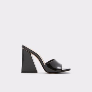 Zapatos Tacon Bloque Aldo Prisma High Mule Negras | 4237186-TR