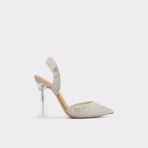 Zapatos Tacon Bloque Aldo Solanti Sling Back High Beige | 4286103-WF